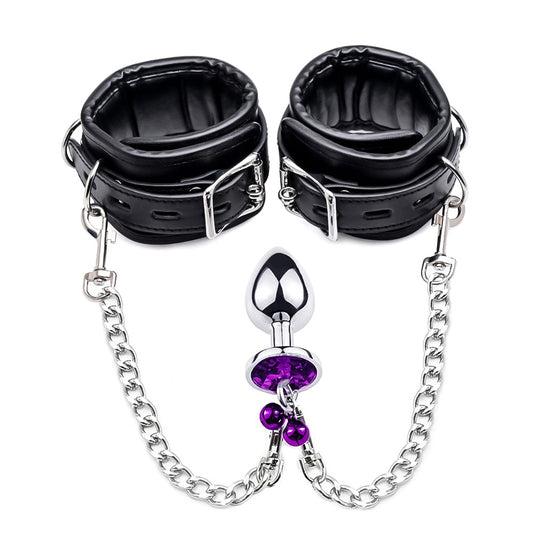 Secret Oasis High-Quality Anal Plug to Wrist Bondage Kit – Perfect for BDSM Play