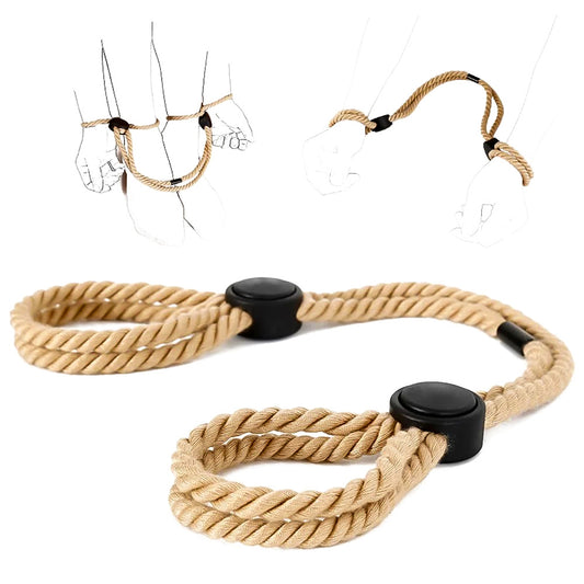 Secret Oasis Adjustable BDSM Bondage Rope Handcuffs 
