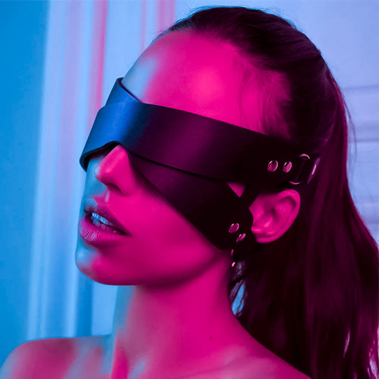 Secret Oasis BDSM Leather Eye Mask Erotic Bondage
