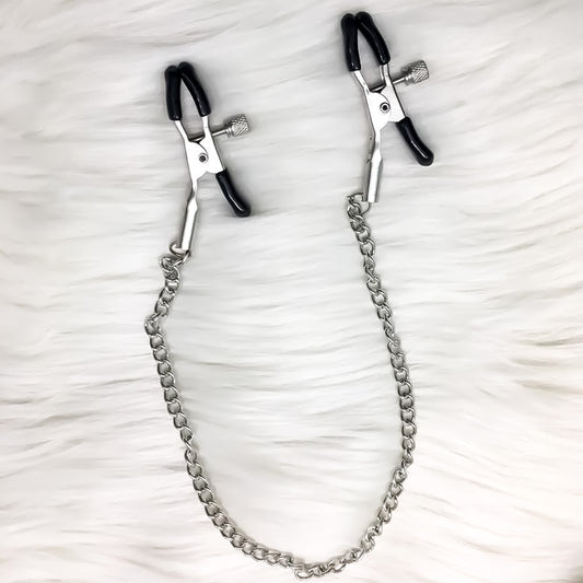 Secret Oasis Nipple Clamps with Chain – Sensual BDSM Bondage & Pleasure