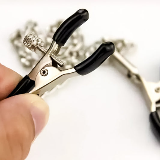Secret Oasis BDSM Nipple Clamps with Chain